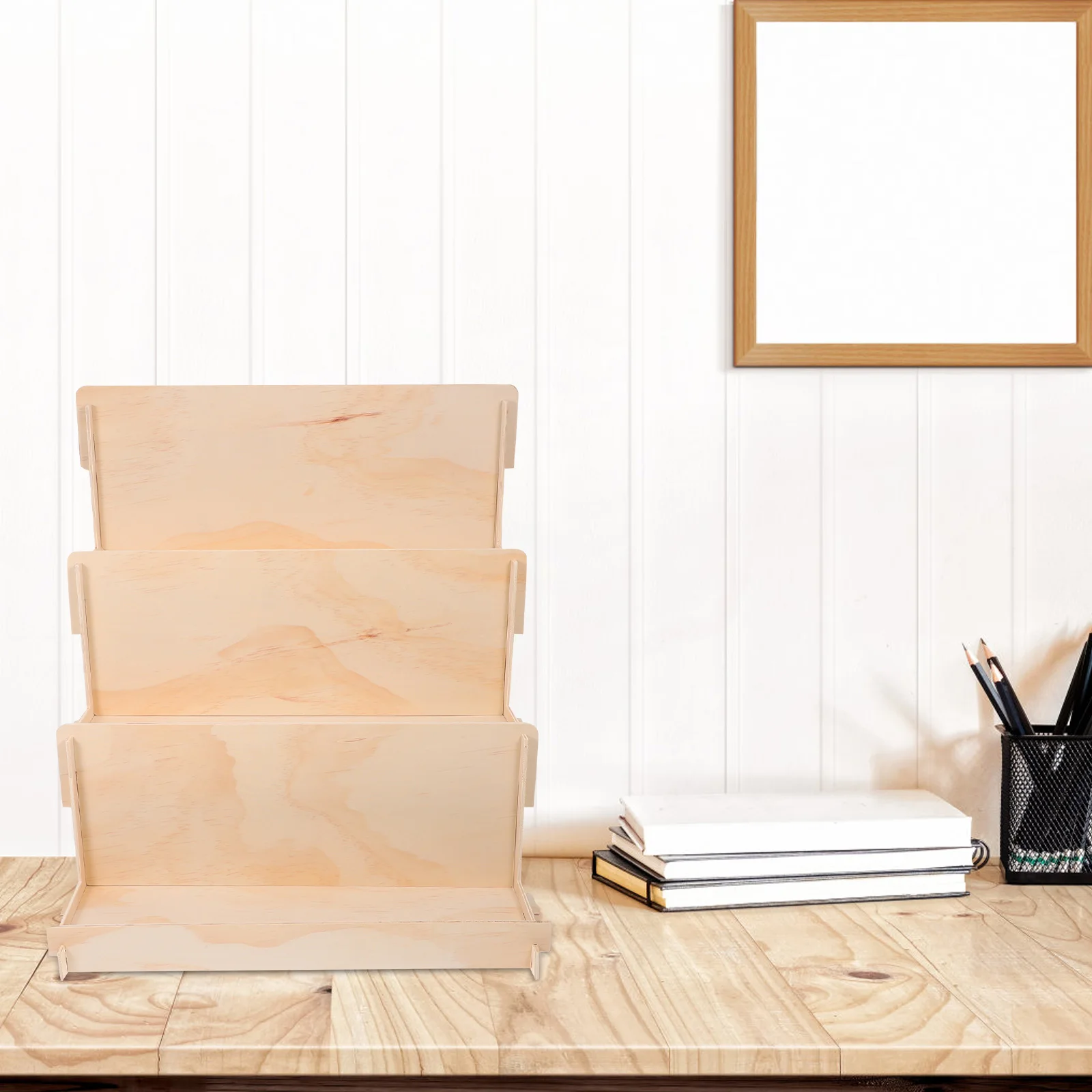 

Bookshelf Nursery Desktop for Greeting Card Organizer Floor Wooden