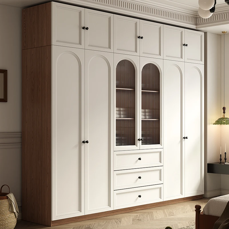 

Luxury Glass Doors Wardrobes Hanging Clothes Vertical Open Bedroom Wardrobes Home Wadrobe Armario Armable De Ropa Furniture