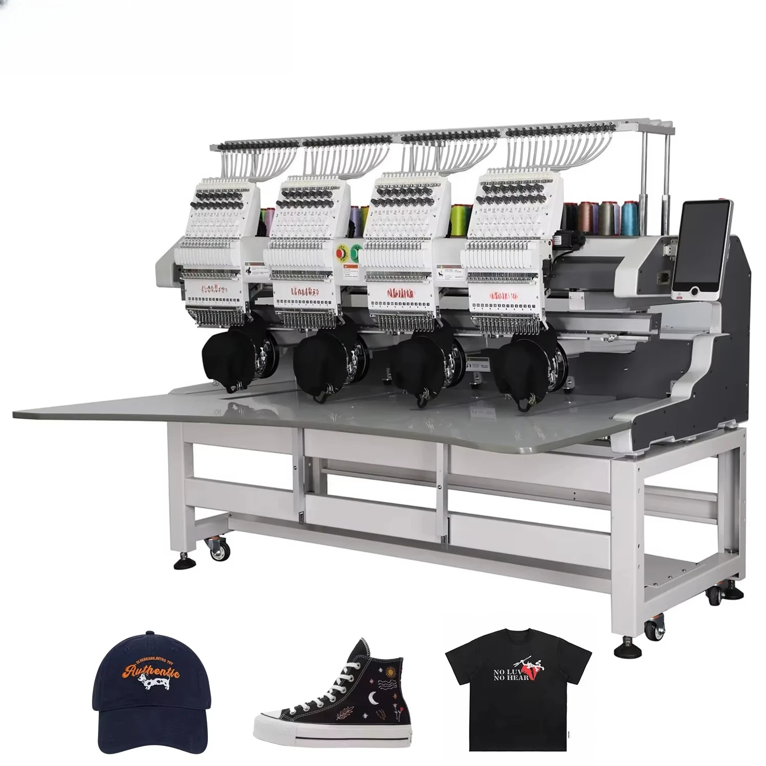 Head Computer Embroidery Machine New Design High Accuracy For Finished Garment Shoes Leather Embroidery
