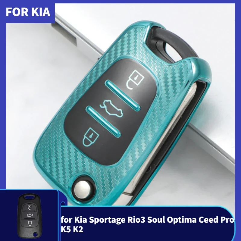 For Hyundai I20 I30 Ix20 Ix25 Ix35 Elantra Accent TPU Car Key Case Cover for KIA Sportage Rio 3 Soul Optima Ceed Pro K5 K2 Pride