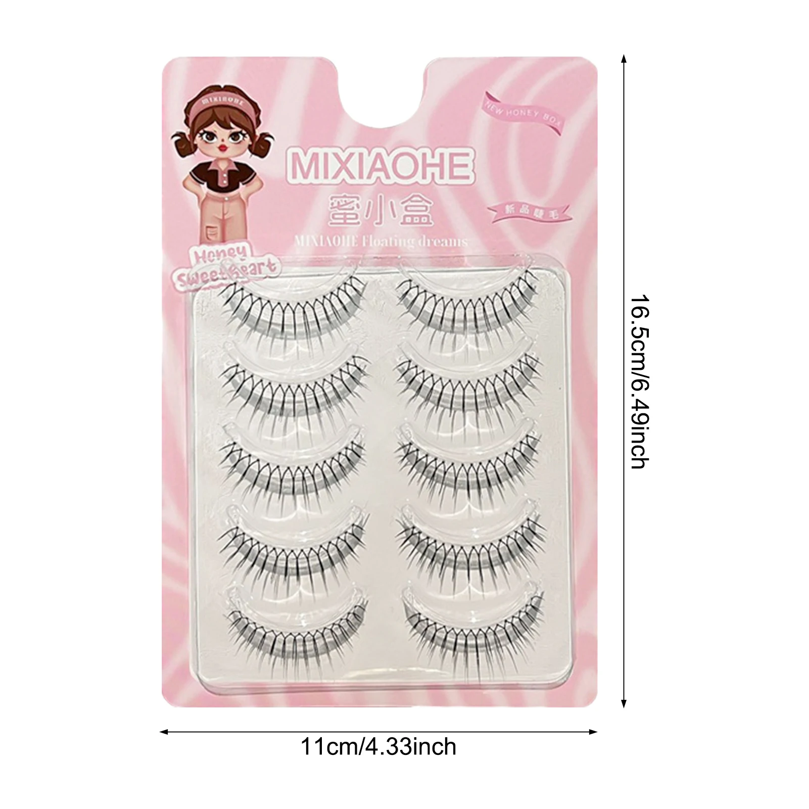 5 ペア U 字型つけまつげ目に見えない釣り糸韓国スタイルナチュラルうっすらとしたまつげエクステンションガールズパーティーデイリーメイク