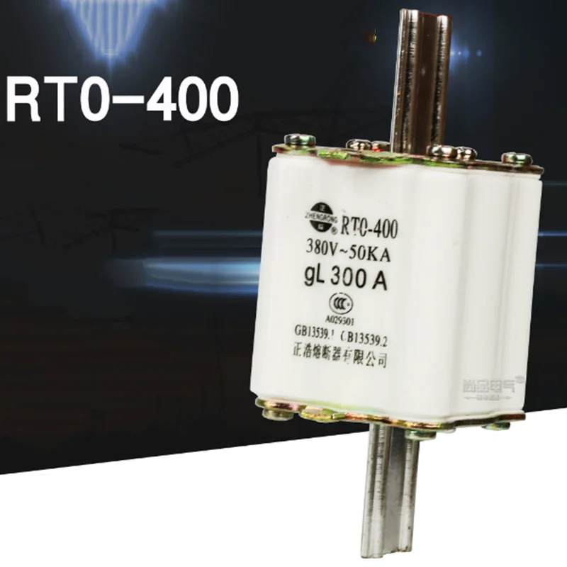 RT0-400 fuse link RTO ceramic fuse core 380V fuse current 250A 300A 350A 400A knife shaped contact fuse