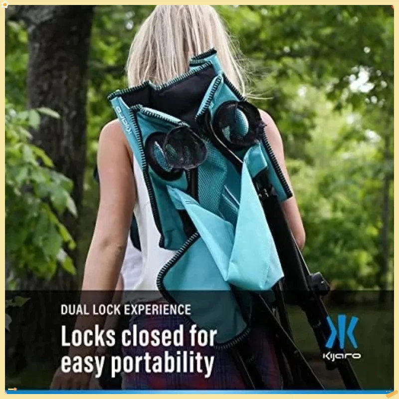 كرسي تخييم عالي التحمل بقفل مزدوج XXL - كرسي خارجي محمول قابل للطي بسعة 400 رطل للبالغين والمشي لمسافات طويلة والشاطئ والمناسبات الرياضية