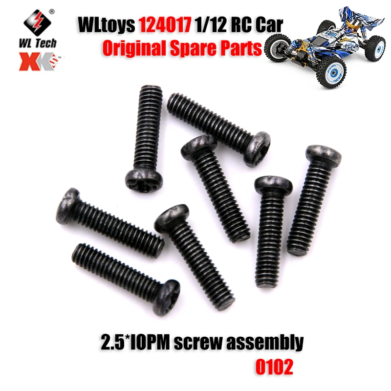 

WLtoys 124017 1/12 RC Car Original Spare Parts 0102 2.5*IOPM Screw Assembly