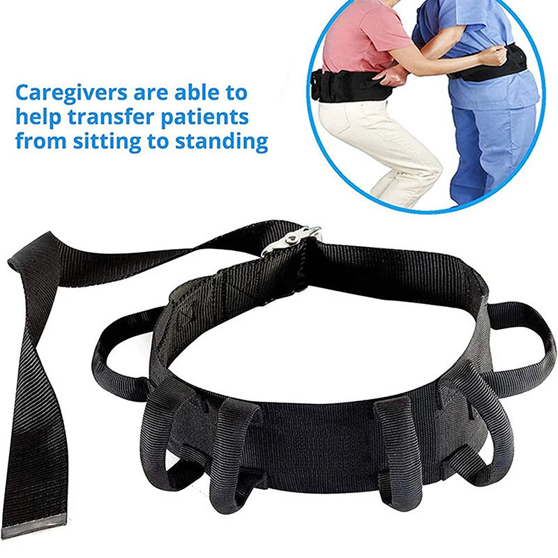 Adjustable Waist Traction Belt Elderly Walking Assistance Belt Shift Assisted Stand Up Device Rehabilitation Walking Assistance