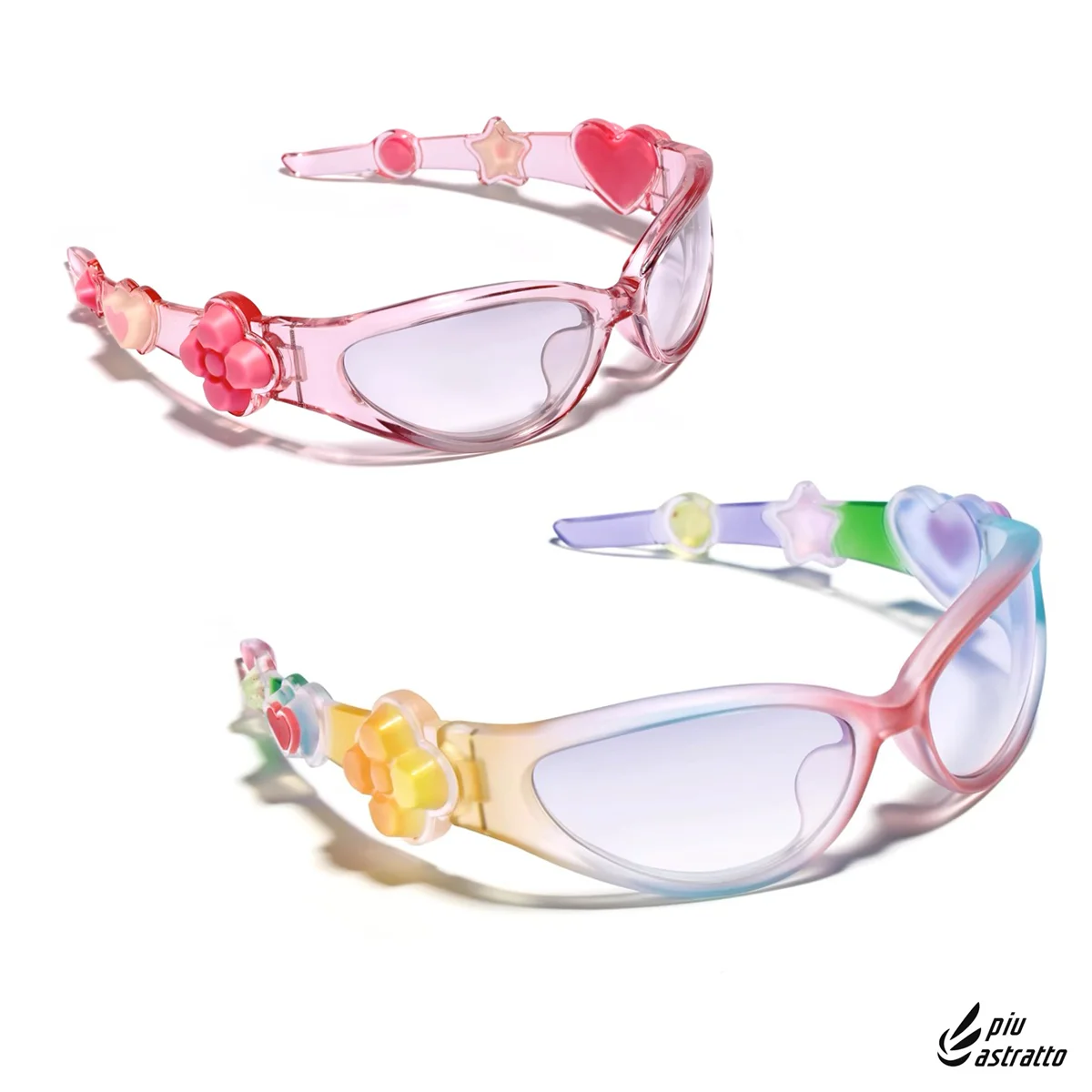 Millennium Sle adient Color Sunglasses Soft Candy Acid Sugar Jelly Frame ex Anti-UVB Anti-Blue Light round Face ape