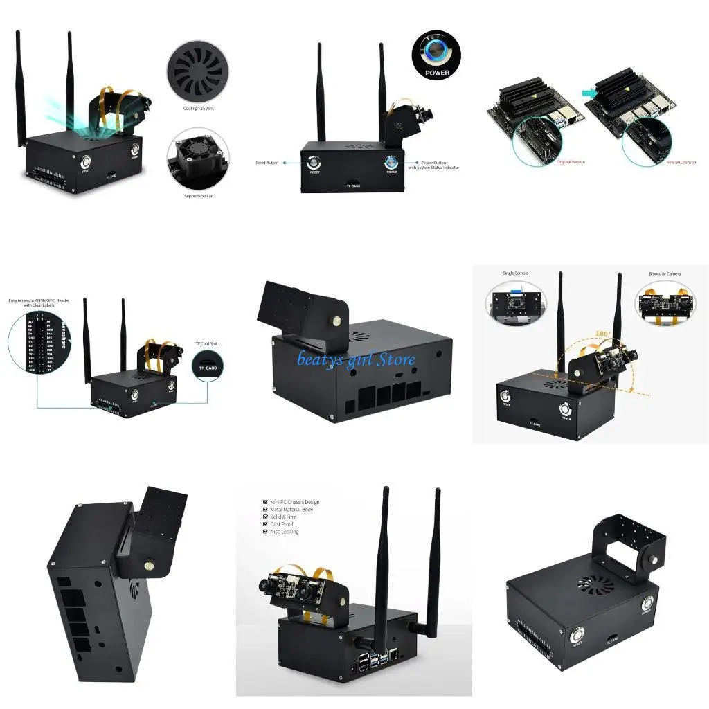 

C7AB для платы 4 ГБ, металлический корпус с держателем камеры, улучшенная охлаждающая крышка