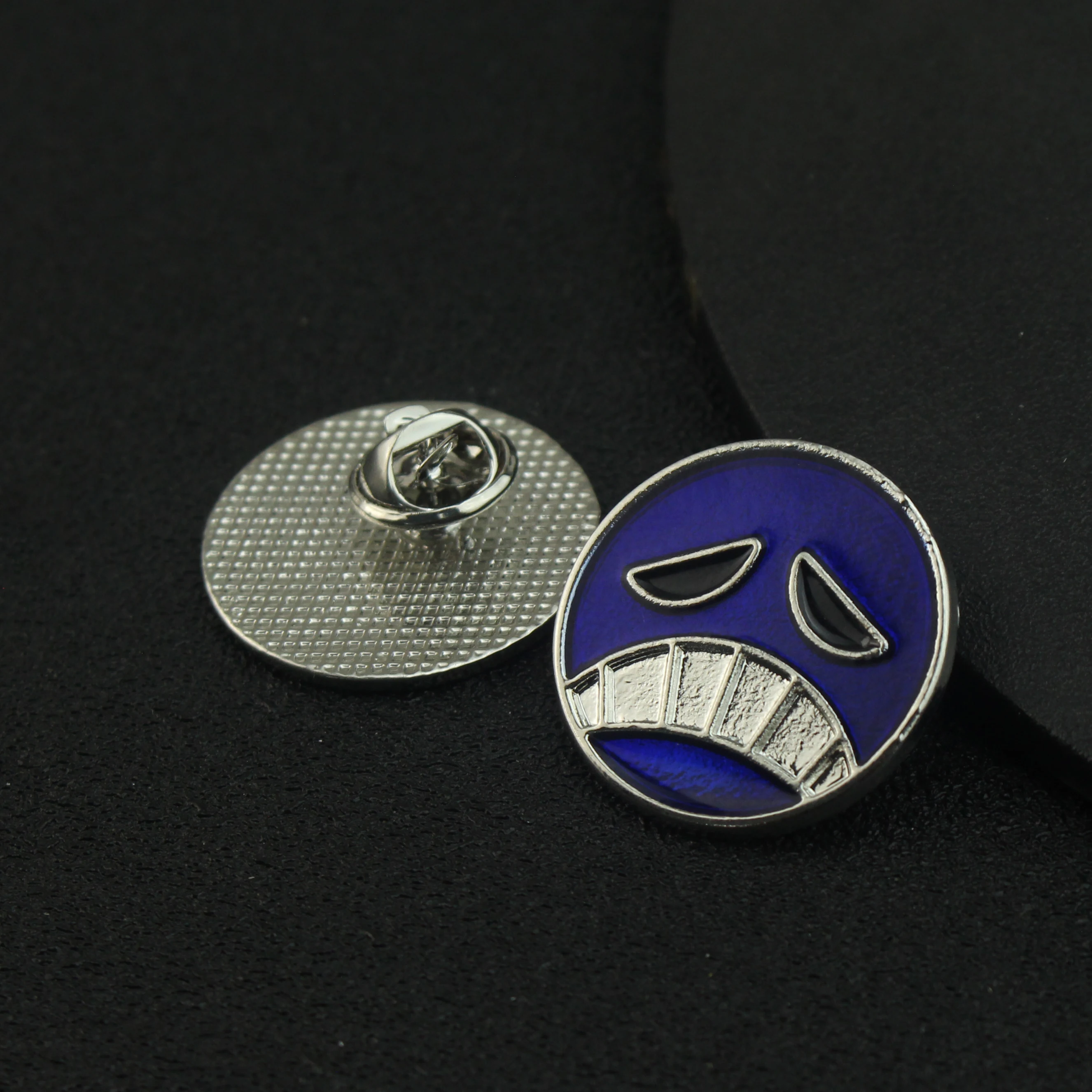 Anime Ace Pins Cap Lapel Pins Smiling Face for Backpack Brooch Metal Enamel Cute Cartoon Brooches For Kids Badge Gift