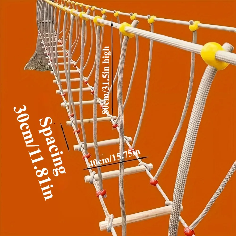 Kindergarten Physical Fitness Training Armrest Swing Bridge Suspension Bridge Balance Bridge Wood Bridge Climbing Outdoor Toys