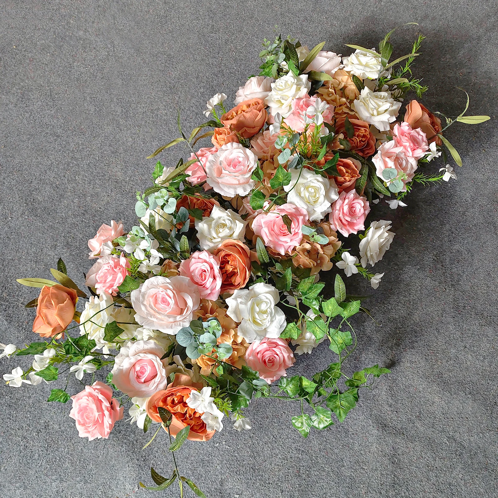 2m Luxe Kunstbloemen Bruiloftdecoratie Tafel Langerloper Bloemenrij Bloemige Achterwand Arrangement Wandboog Decoratie