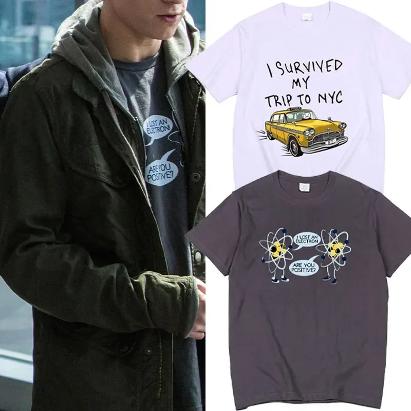 Camiseta con gráficos del mismo estilo I Lost An Electron Tom Holland para Hombre y mujer, camisetas de algodón de alta calidad, ropa de calle a la moda para Hombre
