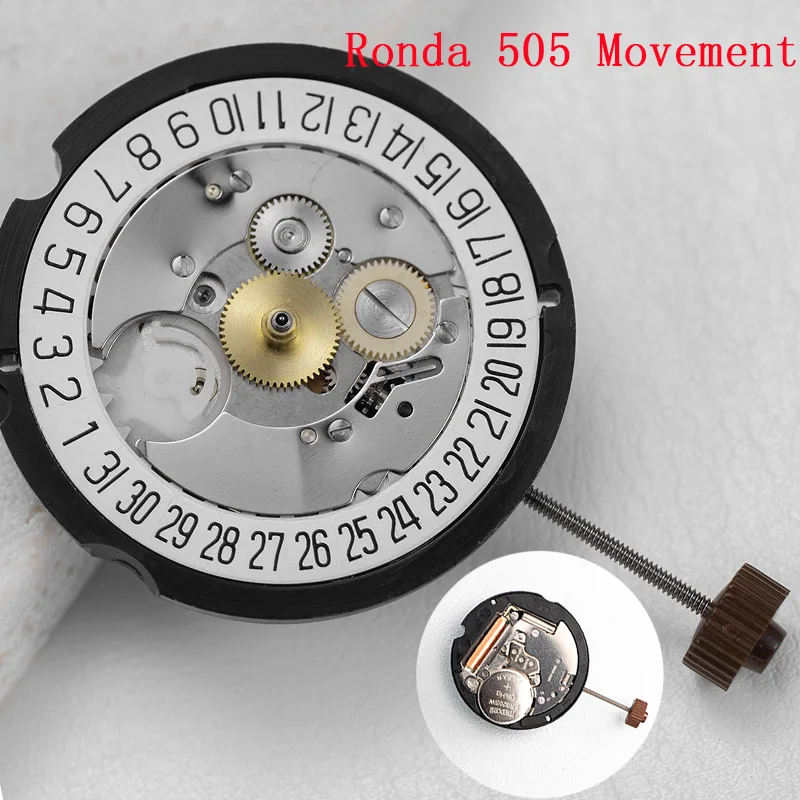 

Новый механизм для часов 505, трехконтактный механизм с датой 3/6 505, кварцевый механизм, аксессуары для часов