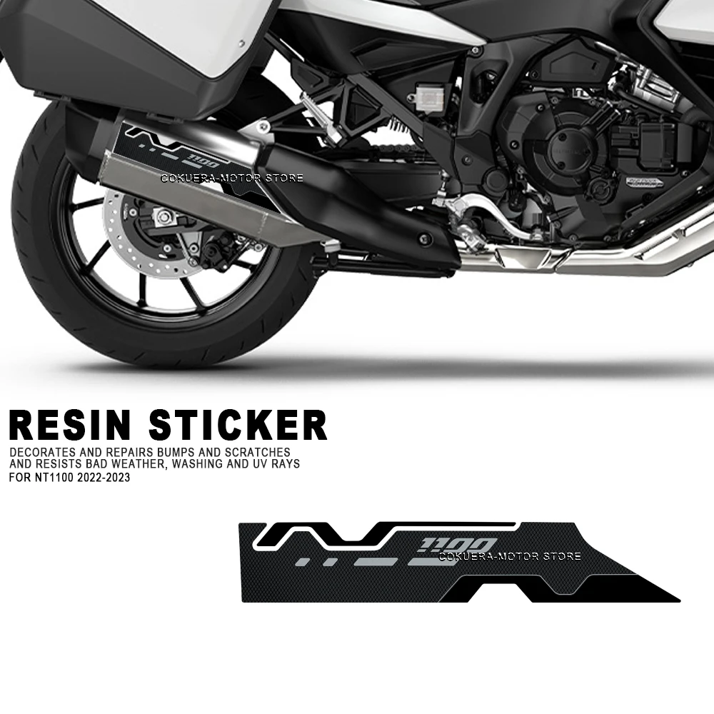 

Motorcycle Accesscies Protection Silencer Rear Body Sticker 3D Resin Sticker For Honda NT1100 NT 1100 2022-2023