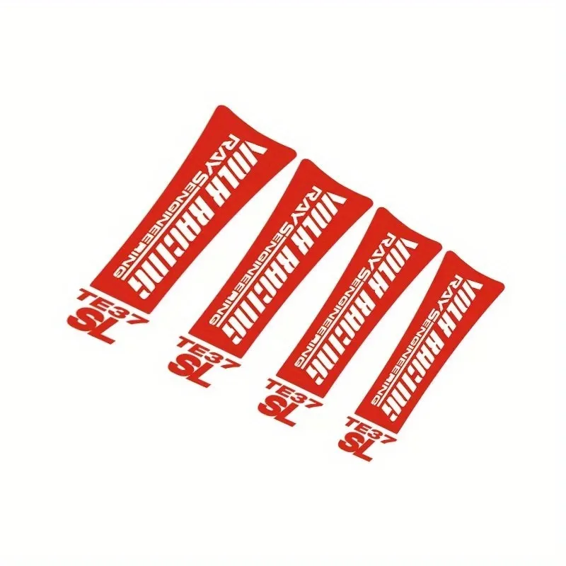 4-teiliger Satz Autoaufkleber, geeignet für Volk-Radnabenstreifen, Ersatz-Radaufkleber, kann für 17-Zoll- und 18-Zoll-Autoräder verwendet werden