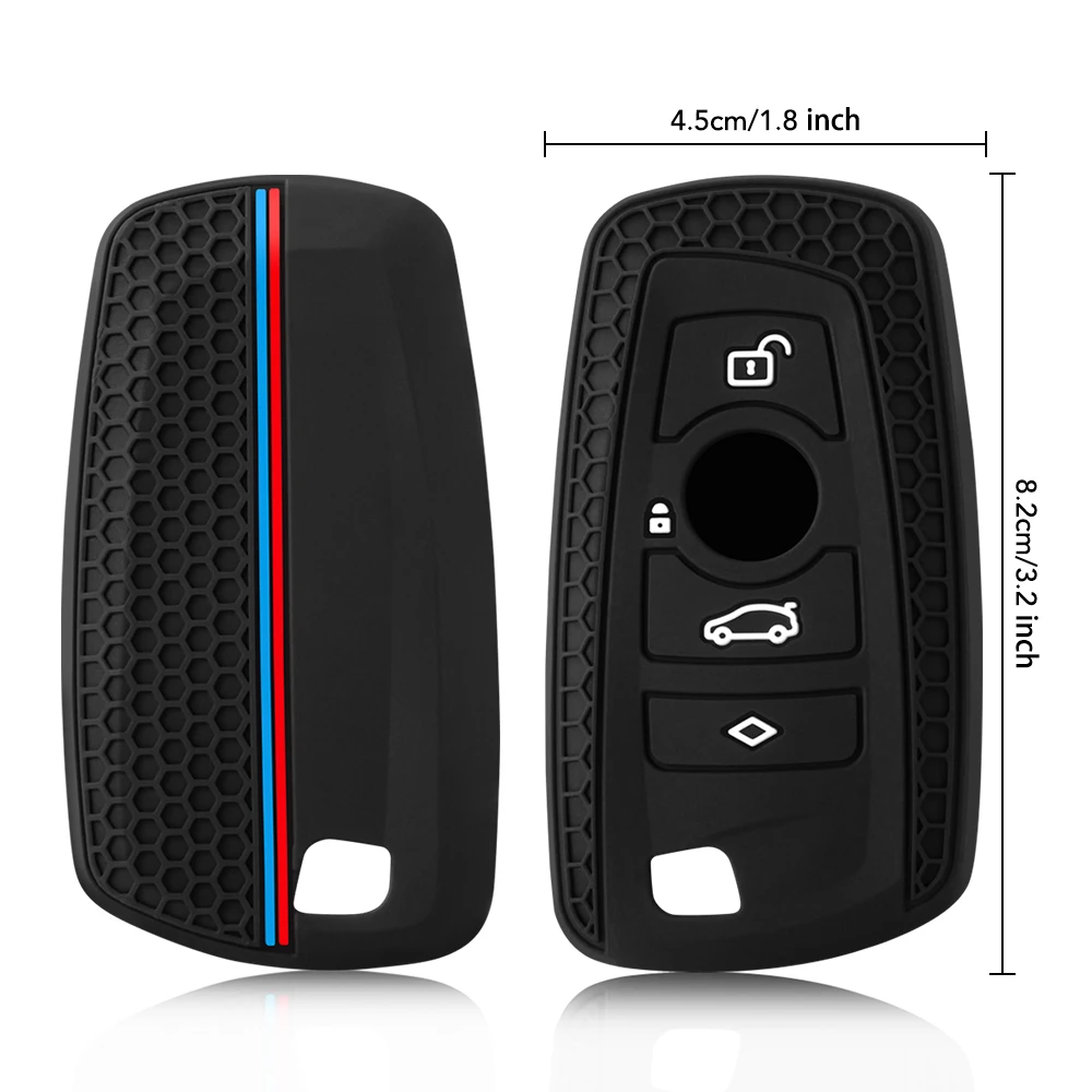 سيليكون سيارة مفتاح بعيد غطاء لسيارات BMW 1 2 3 4 5 6 7 سلسلة X1 X3 X4 X5 X6 F36 F25 F26 F30 F34 F10 F07 F20 Z10 G30 F15 F16