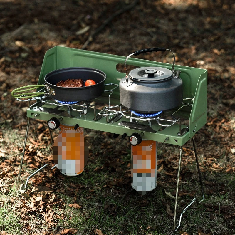 Portable Gas Stove Outdoor Por - Camping Double Cooking Stove 评论和价格
