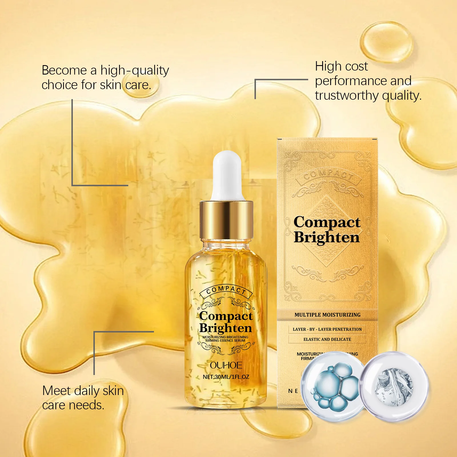 Anti Aging Facial Serum Fade Wrinkles Remove Fine Lines Prevent Sagging Improve Dry Brightening Tightening Lifting Face Essence