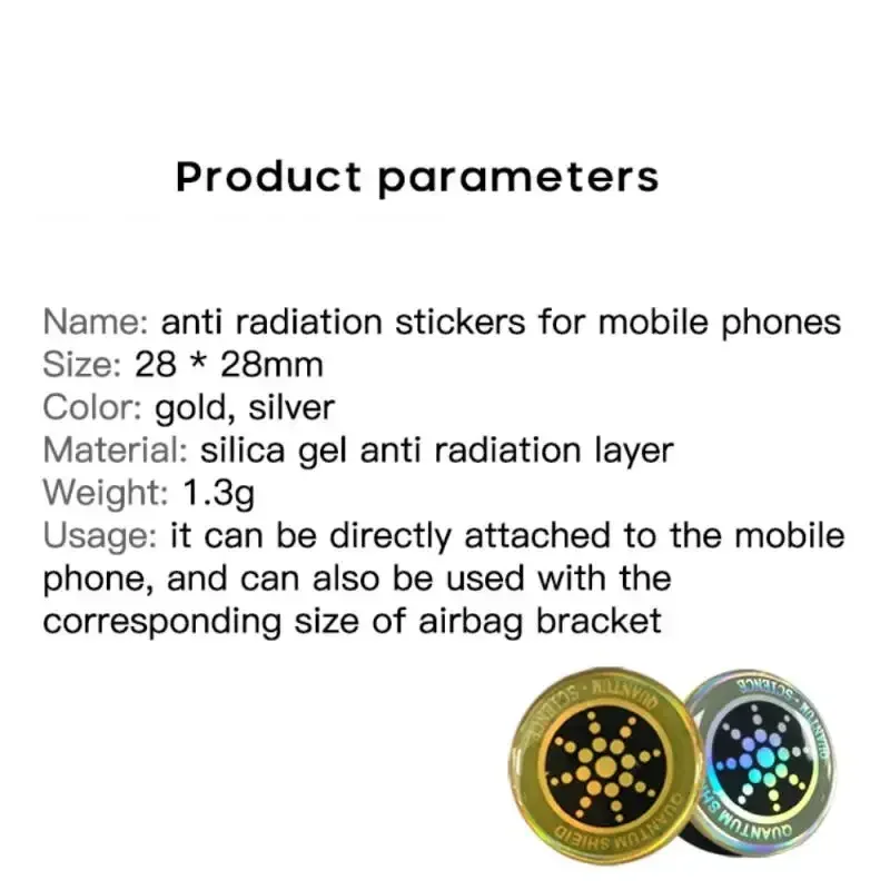 Anti Radiation Quantum Shield EMF Protection Neutralizer Blocker Sticker Scalar Energy Set