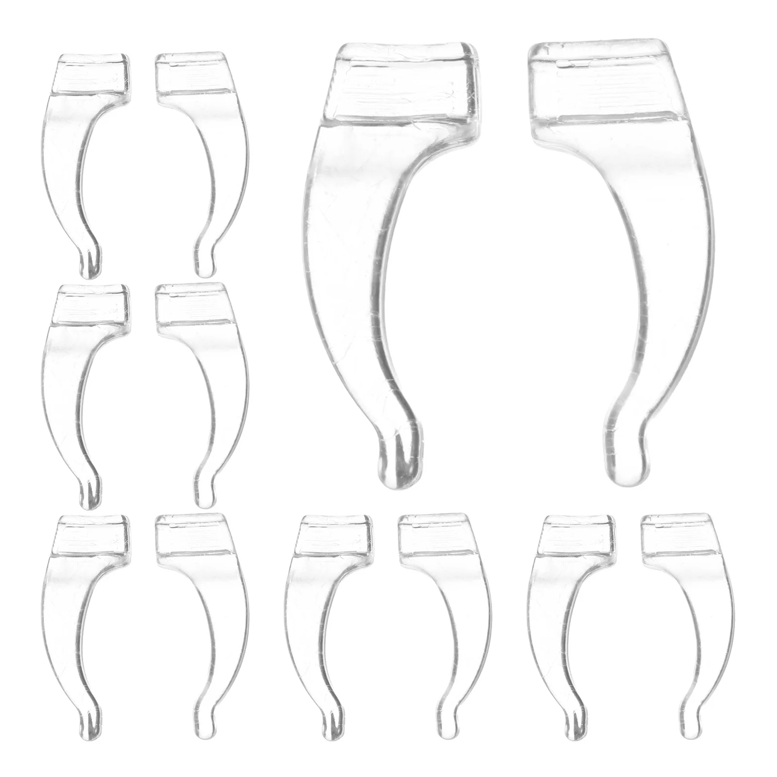 

10Pairs Transparent Silicone Eyeglasses Anti-Skid Ear Pads Fit 5Mm Glasses Non-Slip Comfortable Sports Exercise