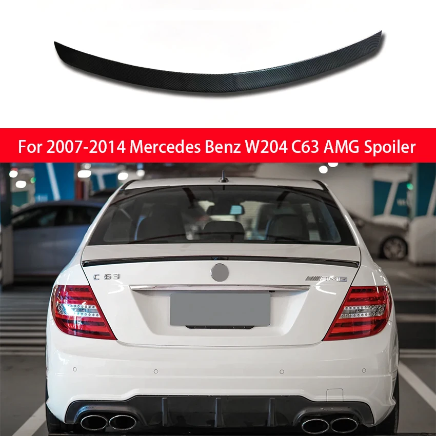 

For Mercedes Benz C-Class W204 C180 C250 C300 C63 AMG Rear Trunk Lid Boot Ducktail Spoiler Wings Tuning Accessories 2007-2014