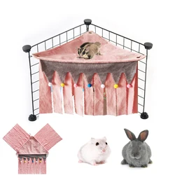 Pet Hamster Hammock Three sided Corner House Tent Squirrel Honey Bag Flying Dragon Cat Christmas Concealed House Excluding the r