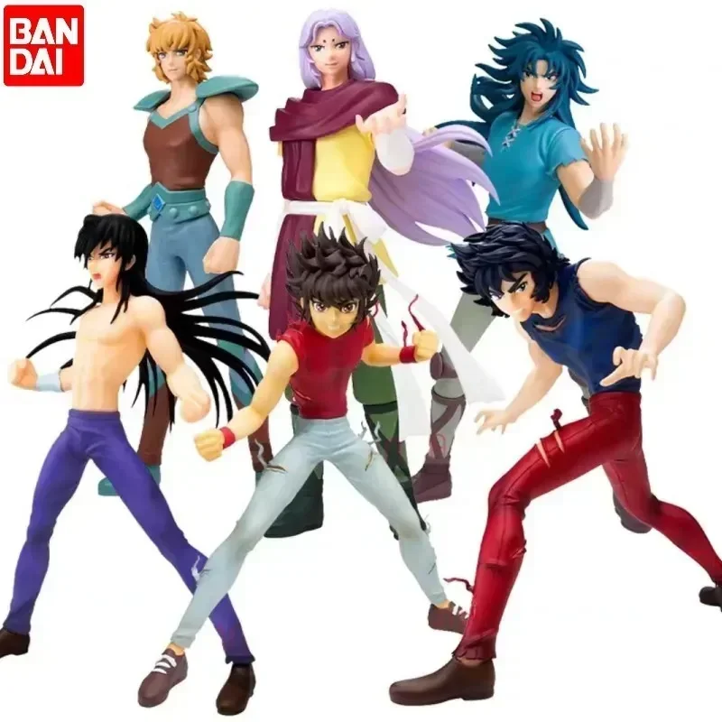 Original Bandai Banpresto Saint Seiya Figures Anime Ikki Seiya Shiryu Mu Kanon Aiolia Toys Figurine Collectible Model Gk Gifts