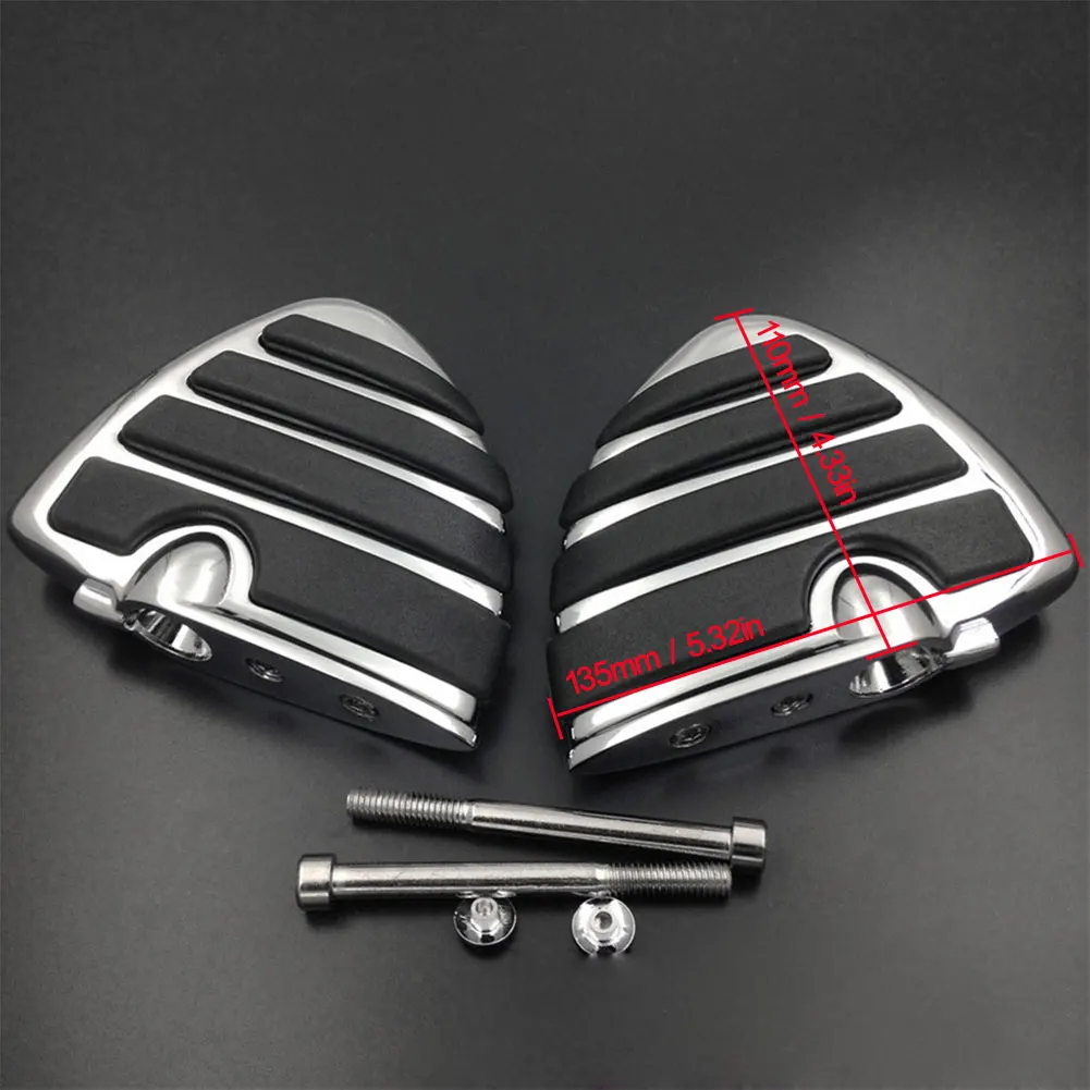 Large Front Foot Pegs fit For 2009-2015 10 11 12 13 14 Honda Fury VT1300CX Tombstone footpeg Rest Pedal Billet Rubber Motorcycle