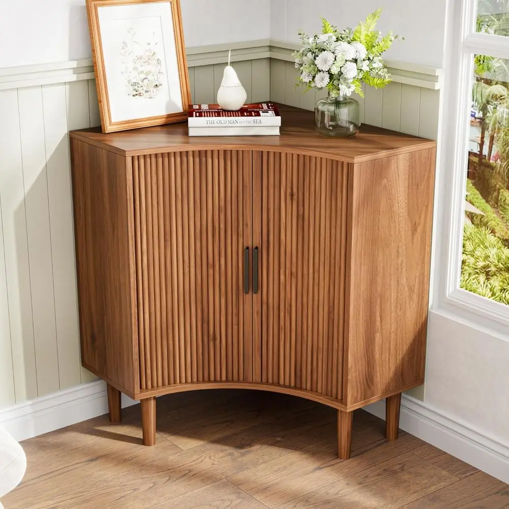 

Compact Sliding Door Cabinet with Adjustable Shelves for Efficient Storage in Living, Dining, and Bathroom Spaces