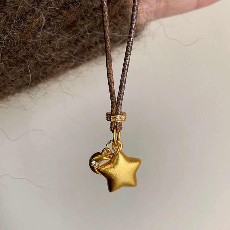 collar-raytimone-vintage-con-estrella-y-luna-en-oro-arena-cadena-fina-para-sueter-joyeria-de-moda-para-mujer