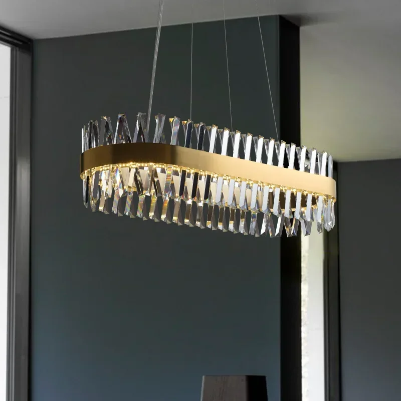 Imagem -02 - Lustre de Cristal para Sala de Estar Luz Simples Nordic Round Restaurant Lamp Luxo Postmodern Simple Postmodern 2024