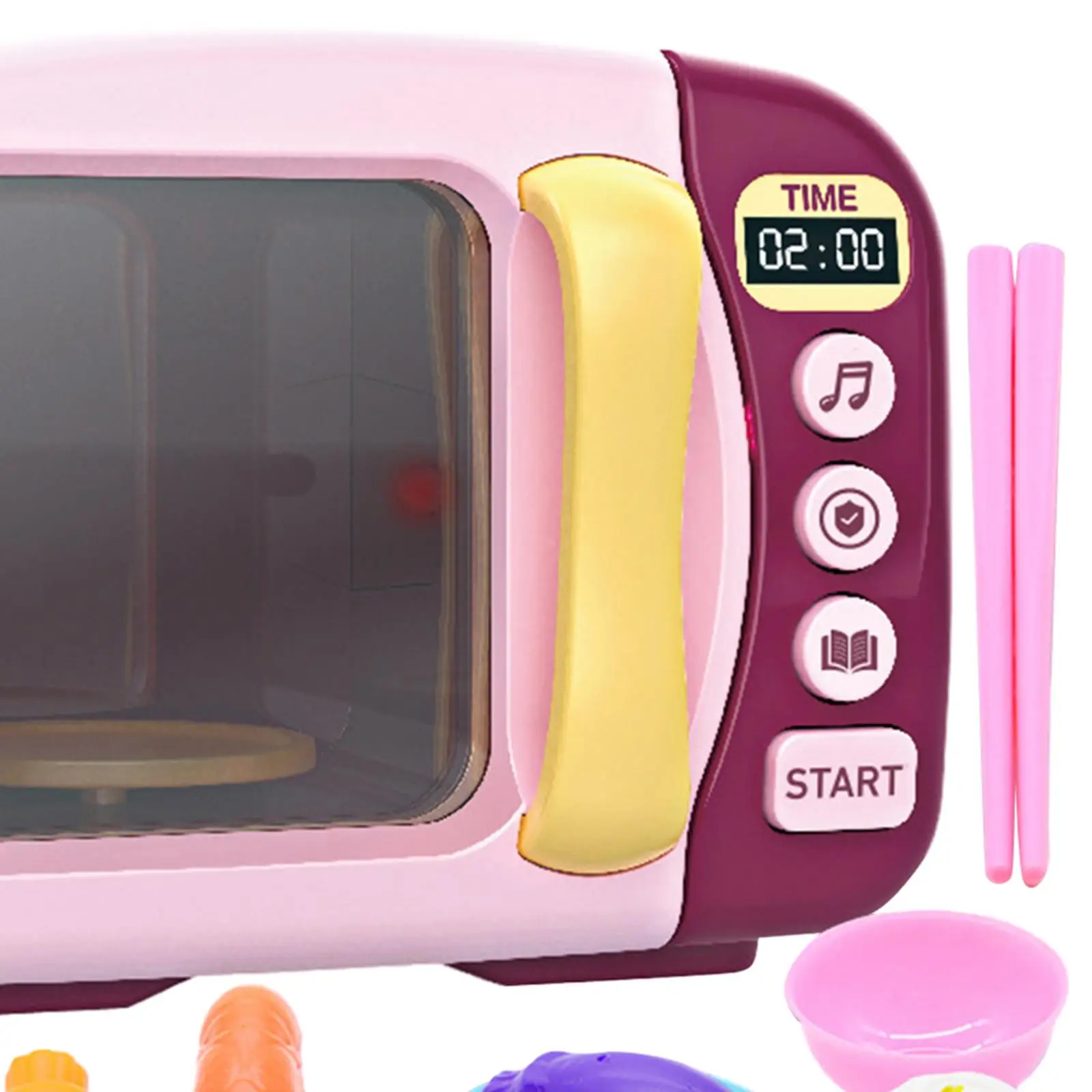 Kids Microwave Oven Toys Pretend Play Toy Learning Toy Play Kitchen Accessories