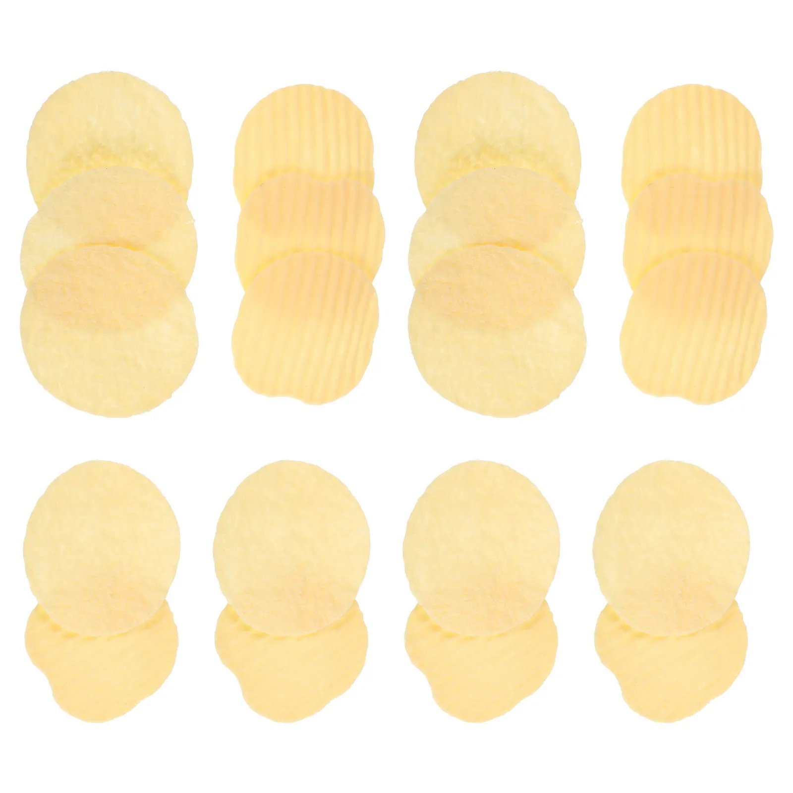 

20 Pcs Simulated Potato Chip Props Decor Food Model Artificial Chips Fake Realistic Pvc High Simulation