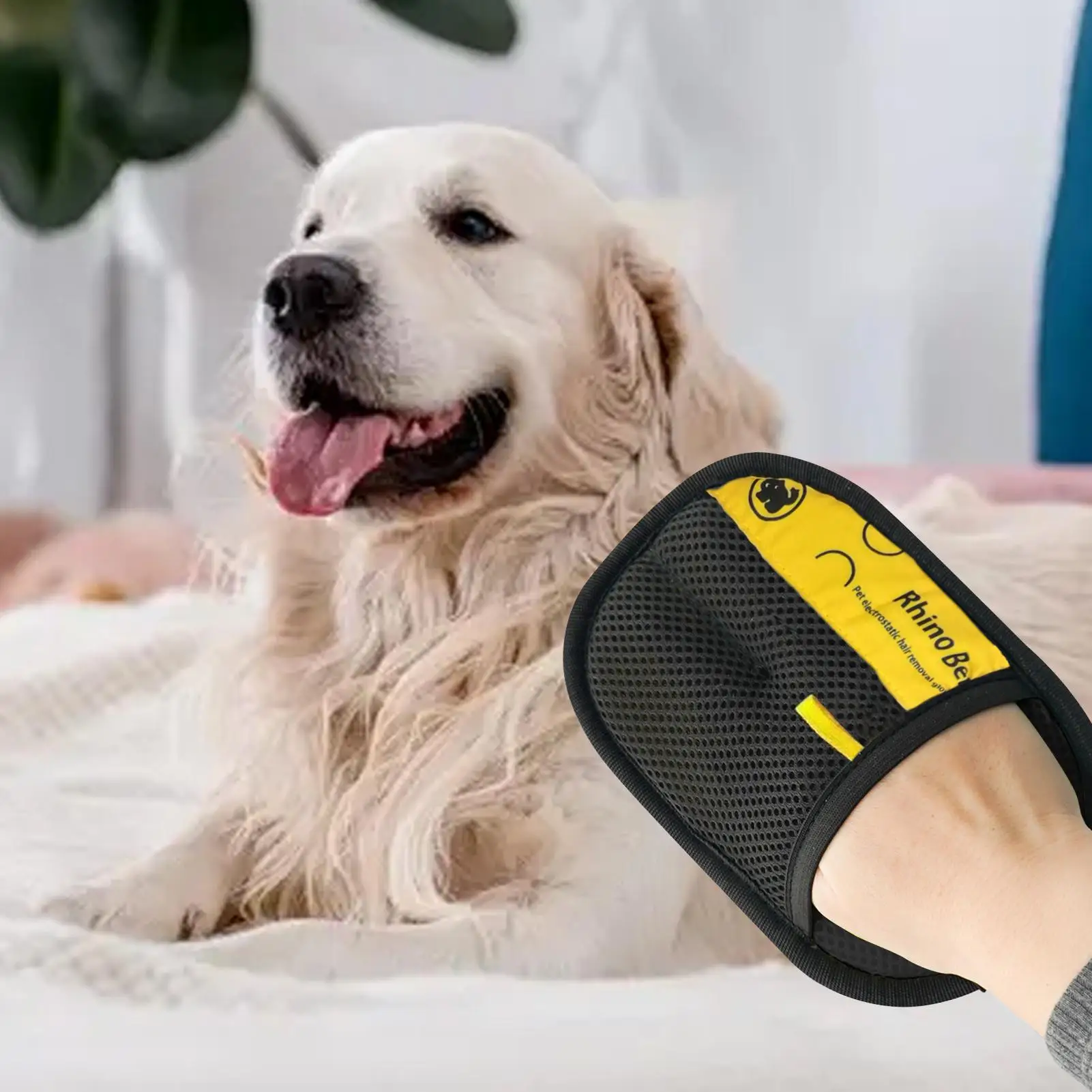 Pet Hair Remover Gloves Double Sided Cat Grooming Gloves Efficient Reusable Shedding Mitt Grooming Brush for Bed Sheet Kitten - Image 4