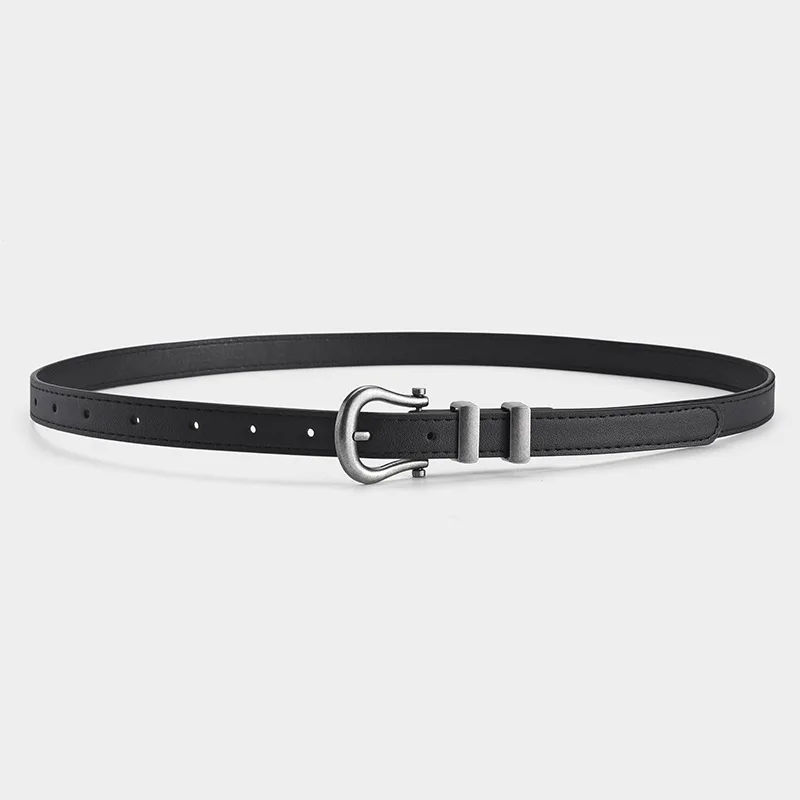

Korean Version of The New Belt Trend Personality Hip-hop Female Fashion Ins Style with Jeans Black Belt