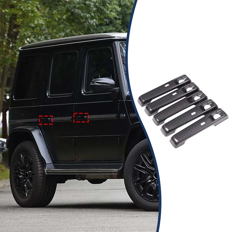 5-piece Set Real carbon fiber For Mercedes-Benz G-Class W465 2025+ car exterior handle cover decorative sticker Car accessories