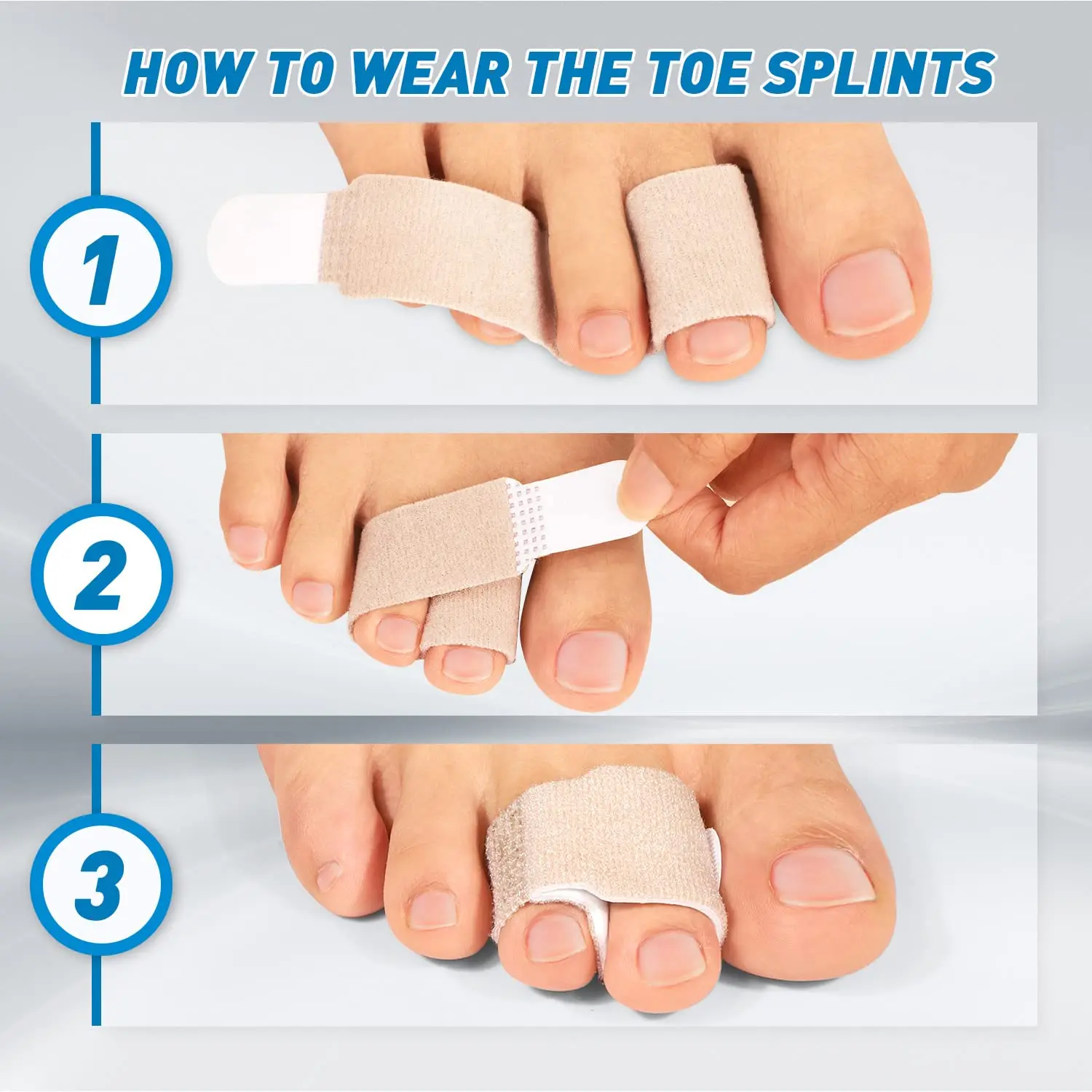 

3/5/10Pcs Broken Toe Wraps Hammertoe Corrector Toe Splints Toes Overlap Hallux Valgus Correction Bunion Pain Relief Foot Care