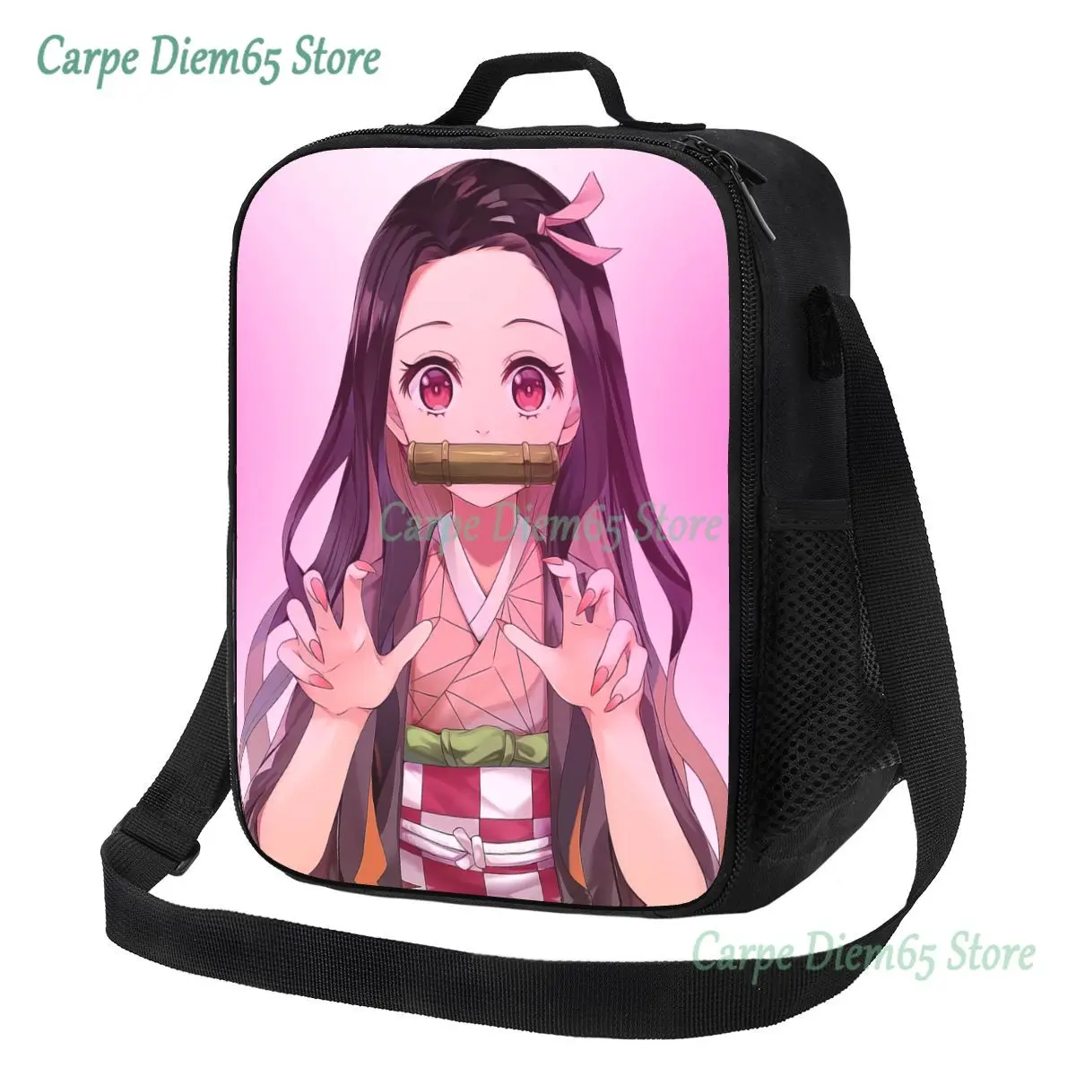 

Anime Demon Slayer Insulated Lunch Tote Bag Women Kimetsu No Yaiba Nezuko Thermal Cooler Food Bento Box Kids School Children