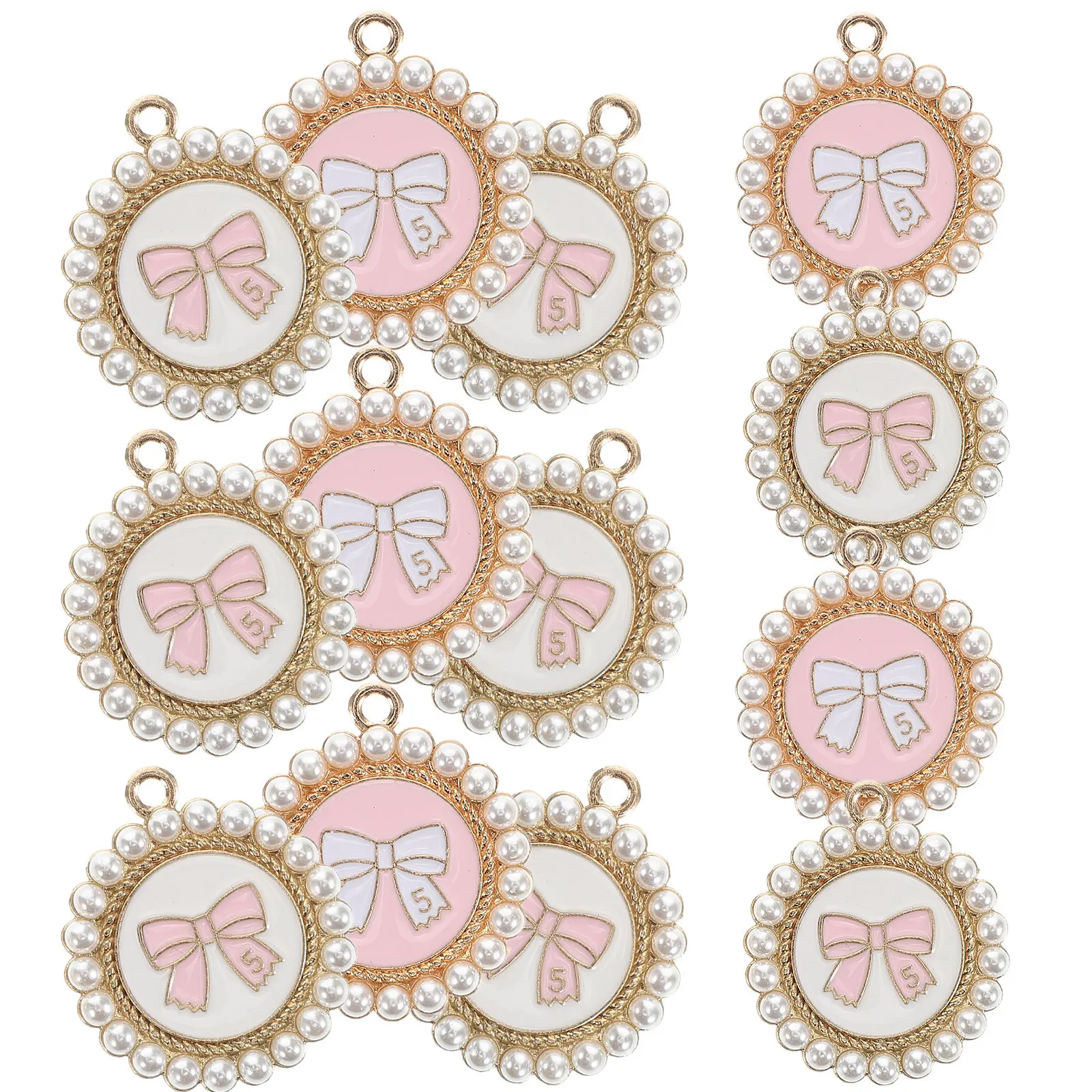 

20pcs Pearl Bow Charms Zinc Alloy Bowknot Pendants For Jewelry Making Diy Necklaces Earrings Bracelets Charms Christmas Keychain
