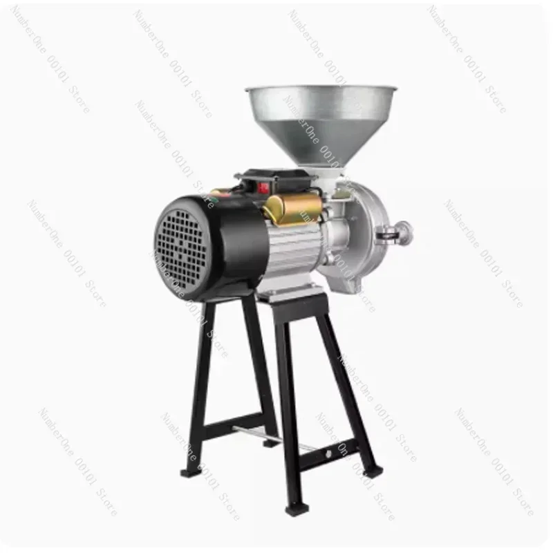 220V Electric Grinding Machine Powder Grain Spice Corn Crusher Household Commercial Wet and Dry Food Grinder Mill Flour