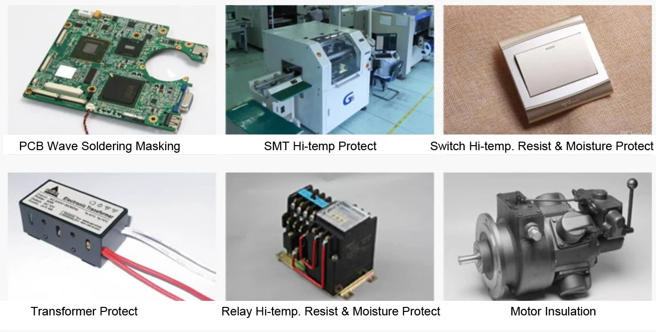 Tebal 0.06mm, panjang 33meter, Anti statis ESD pita tempel satu sisi, Film Polimida untuk masker SMT PCB, pelindung transformator relay