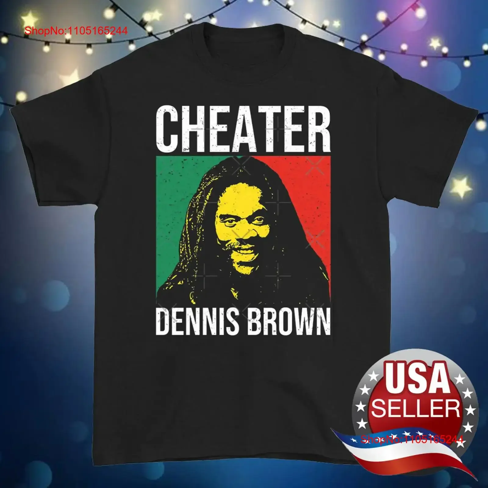 Dennis Brown Legend Cheater Men T shirt Black All Size XZ740 vintage Washed Breathable Comfortable graphic Versatile Casual