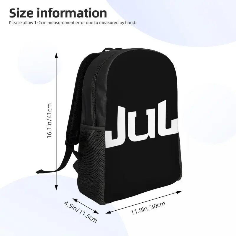 Mochila de viagem personalizada Jul para homens e mulheres, mochila de computador escolar, rapper francês, música, mochila universitária