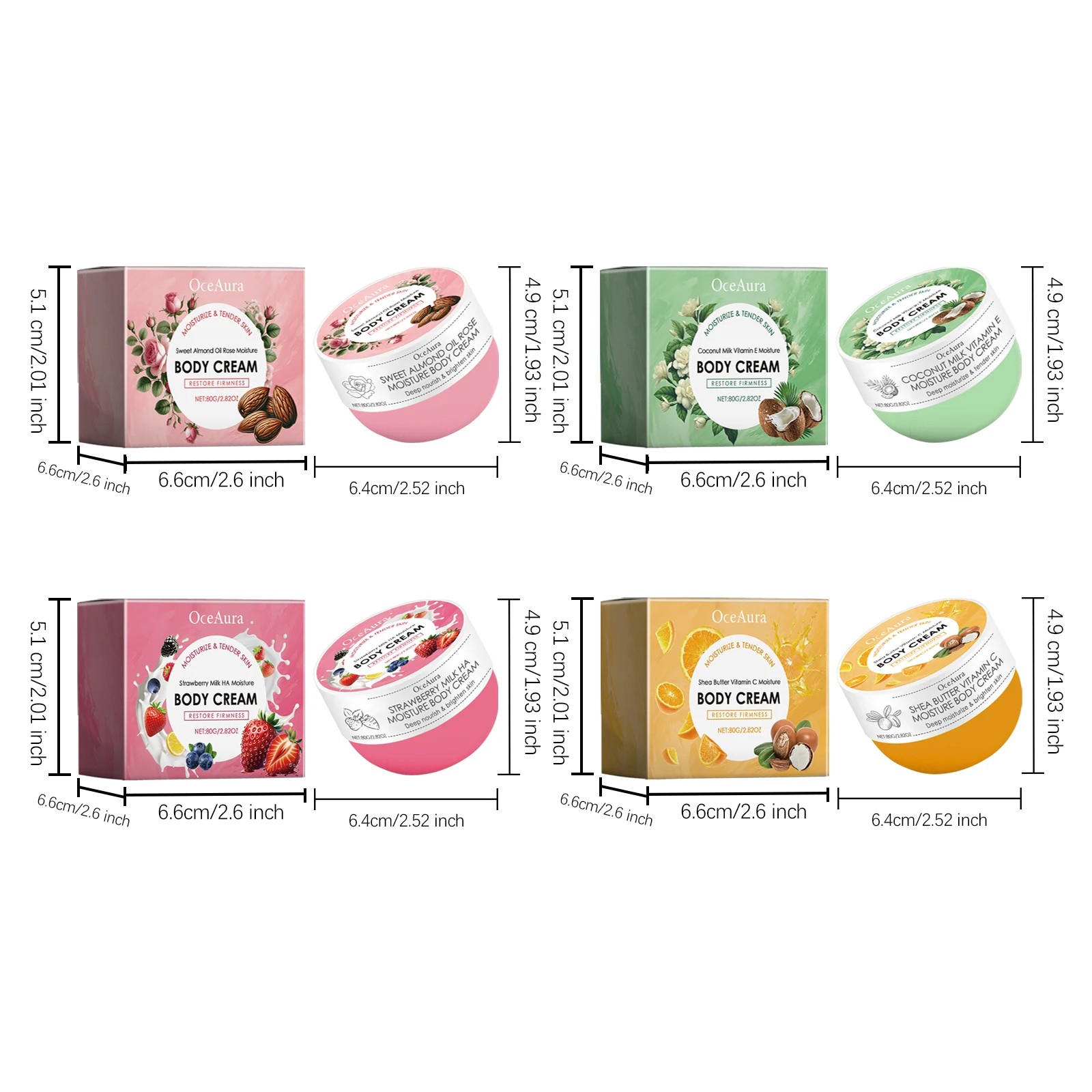OCEAURA Vitamin C Moisture Body Cream Long-lasting Moisturizing Locking in Skin Moisture Winter Moisturizing Multiple Options