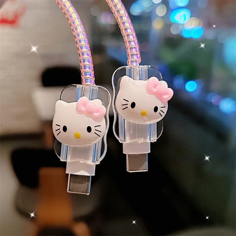 Cute Kitty For Apple 14 data cable protection case is applicable to iPhone 13 charger 20w ipad9 mobile phone cable anti-break