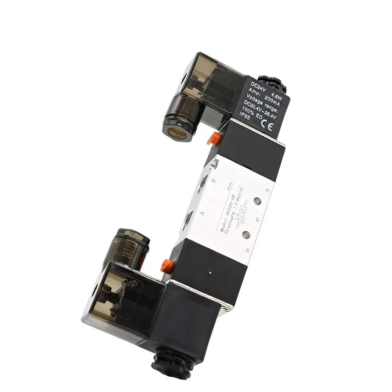 5/2 Way Valve Port Single Coil DC24V AC220V 4V120-06 4V220-08 4V320-10 4V420-15 Pneumatic Solenoid Valves