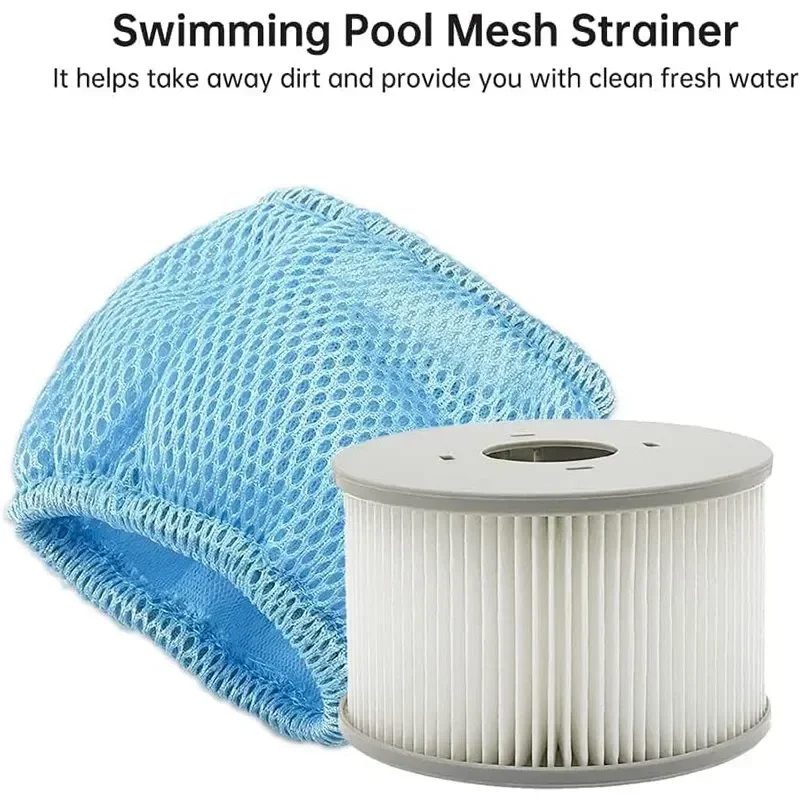 Schwimmen Pool Mesh Sieb Whirlpool Spa Patronen Schutzhülle Net Für MSPA Whirlpool Spa Filter Patronen Zubehör