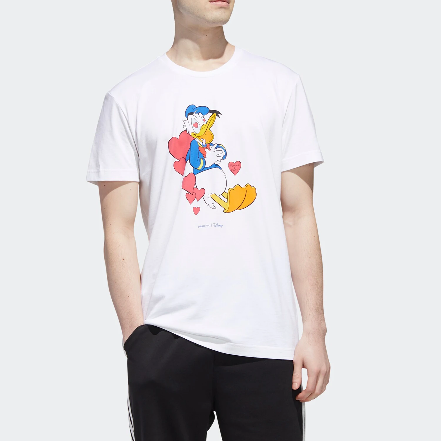 Adidas Originals Authentic neo Disney Donald Duck Men's Sports Short Sleeve T-Shirt GJ5637