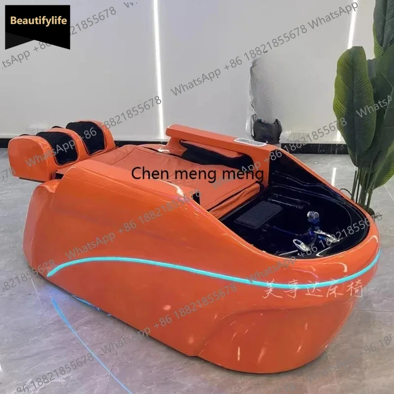 

Q181 Barbershop Smart Massage Shampoo Chairs Multifunction Hair Salon Scalp Massage Water Cycle Shampoo Chairs Furniture
