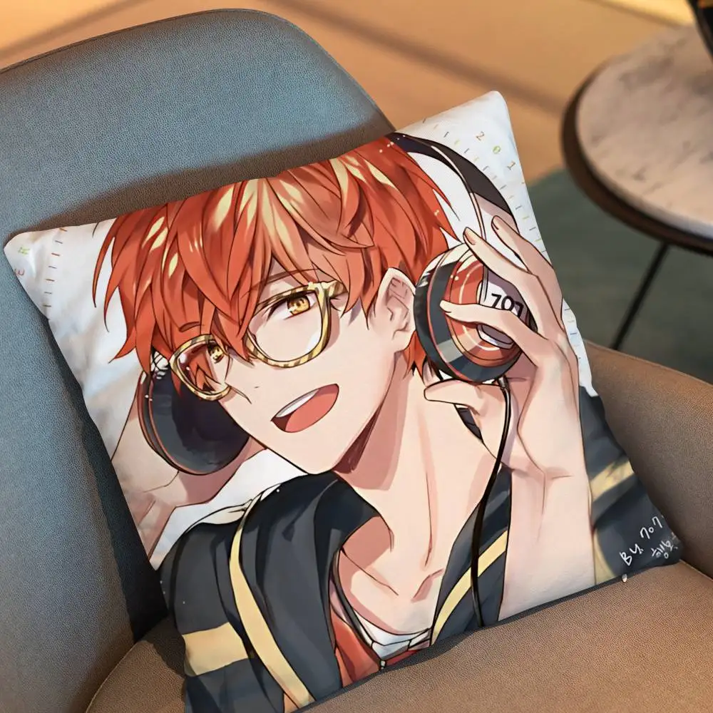 Halloween Saeran Choi 707 Mystic Messenger Cartoon Pillow Cover,4K HD Printed Cushion Cover case with Various Exquisite Patterns