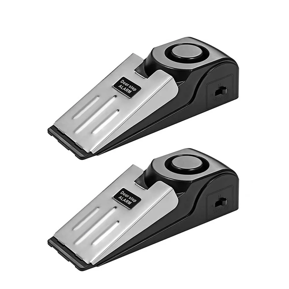 

Heavy-duty 120 dB door wedge alarm - home, travel and hotel intruder alert security, battery powered, universal fit
